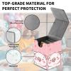 AIRWEE Card Deck Box for MTG Trading Cards, Magic Card Box Can Hold 110+ Single Sleeved Cards, Waterproof PU Leather Material, Strong Magnetic Buckle Card Set Box Suitable for TCG CCG, Pink Cute Pig view 2