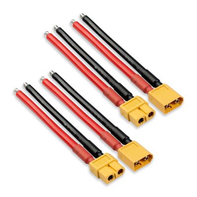 2 Pairs XT60 Plug Male & Female Connector with 12 AWG 100mm. Silicone Wire for RC Lipo Battery FPV Drone Lithium (4 Pcs) - Ledvillage