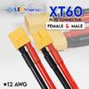 2 Pairs XT60 Plug Male & Female Connector with 12 AWG 100mm. Silicone Wire for RC Lipo Battery FPV Drone Lithium (4 Pcs) - Ledvillage view 2