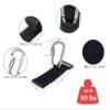 2 Pcs Baby Stroller Hook with Locking Mechanism, Carry 30 lbs per Stroller Carabiner Clip, Adjustable Baby Stroller & Car Seat Hook for Hanging Diaper Bag, Golf, Shopping and Pet Cart view 2