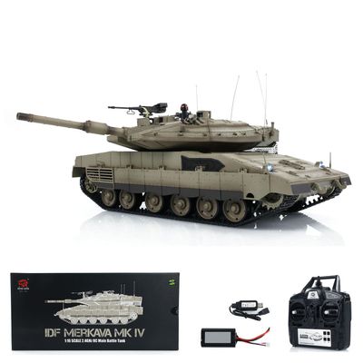 wheelfun Heng Long 1/16 RC Battle Tank IDF Merkava Mk Iv 3958 Turret 360 Rotating Model for Hobby BB Shooting Airsoft Tank That Shoot