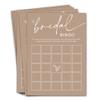 Bridal Shower Bingo, What Will The Bride to Be Receive, 25Pcs Bridal Bingo Game Cards, Engagement Party Games for Guests, Minimalist Brown Wedding Party Supplies - D18 view 1