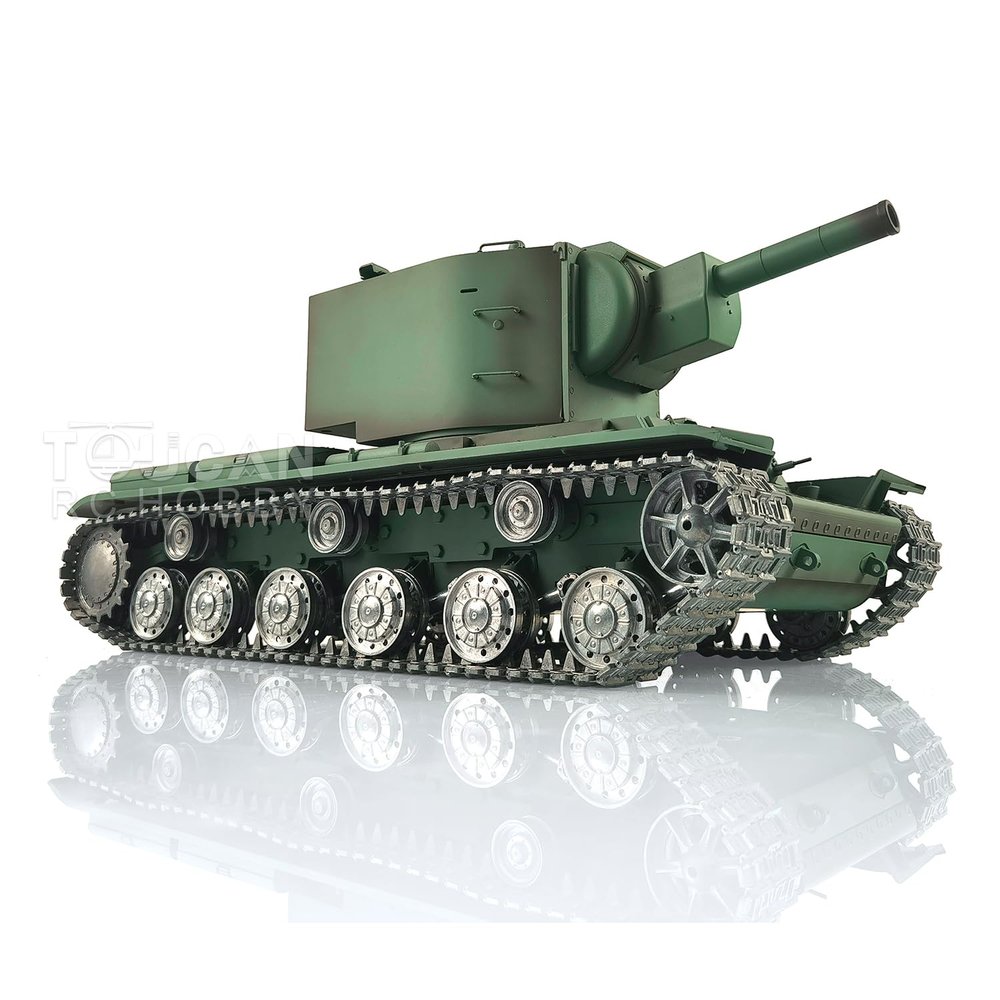 wheelfun Henglong 1/16 7.0 Customized Soviet KV-2 Gigant FPV RTR RC Tank3949 Metal Tracks for Hobby BB Shooting Airsoft Tank That Shoot