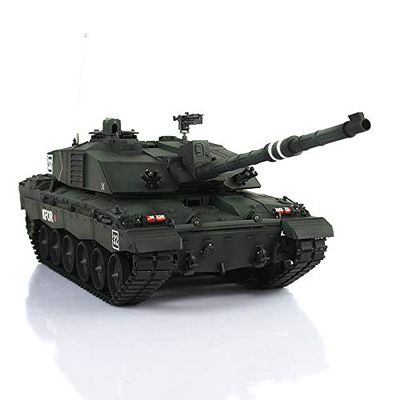 wheelfun Henglong 1/16 Dark Green 7.0 Challenger II RC Tank 3908 Metal Tracks W/Rubbers for Hobby BB Shooting Airsoft Tank That Shoot