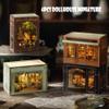 4pcs 3D Miniature House Kit Page Turning Design Tiny House Kits to Build DIY Wooden Crafts for Adults Miniatures Model Kits with Furniture, Christmas & Birthday for Women Gift view 2