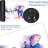 for MTG Playmat + Drawstring Travel Pouch + 6 Dice Counter, for Trading Card Game Playmats or Mouse Pad, Anti-Slip Rubber 24 x 14 in, Painted Cute Elephant for TCG Playmat (No with Zone) view 3