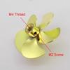 RC Boat Propeller 5-Blades Copper 33mm M4 Prop Impeller for RC Boat Scale Marine Submarine Fishing Tug Boat(Right Hand) view 4