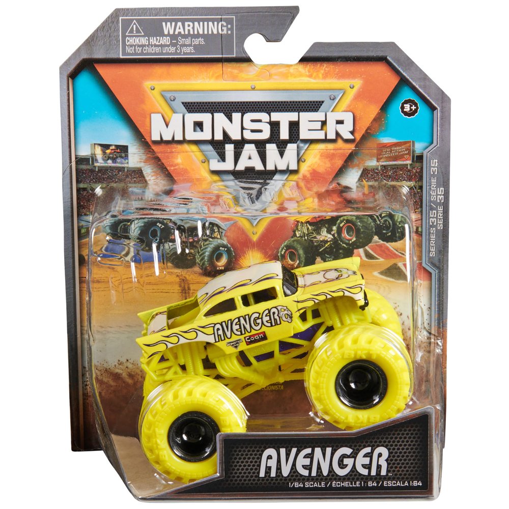 Monster Jam, Official Avenger Monster Truck, Die-Cast Vehicle, 1:64 Scale, Kids Toys for Boys Ages 3 and up