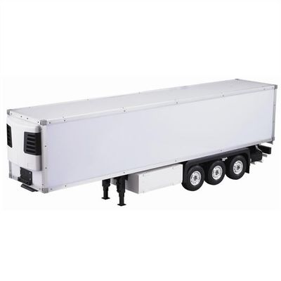 wheelfun 1/14 RC Model RC Truck Reefer Semi-Trailer Container Compatible with DIY Tamiya y Car 3 axles RC Truck Trailer with Container for Hobby