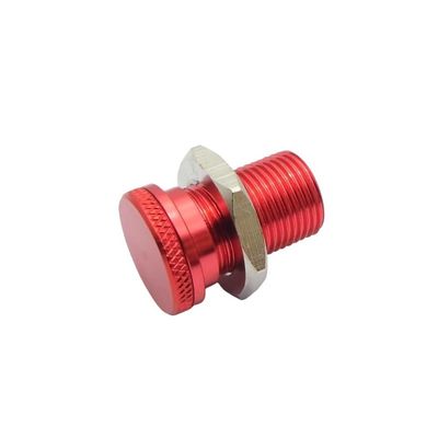 RC Boat Filler Plug Aluminum Fuel Filler Pipe Tube Stopper Dot Line Plug Oil Connector Tank Lid Parts for Nitro Gas RC Boat Car Airplane(Red)