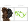 ZJchao Short Curly Cartoon Movie Cosplay Wig for Kids Dress Up, Glasses Frames Included, Halloween Cosplay Accessory Prop, Chemical Inspired by Popular Children's Cartoon Movies view 3