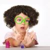 ZJchao Short Curly Cartoon Movie Cosplay Wig for Kids Dress Up, Glasses Frames Included, Halloween Cosplay Accessory Prop, Chemical Inspired by Popular Children's Cartoon Movies view 4