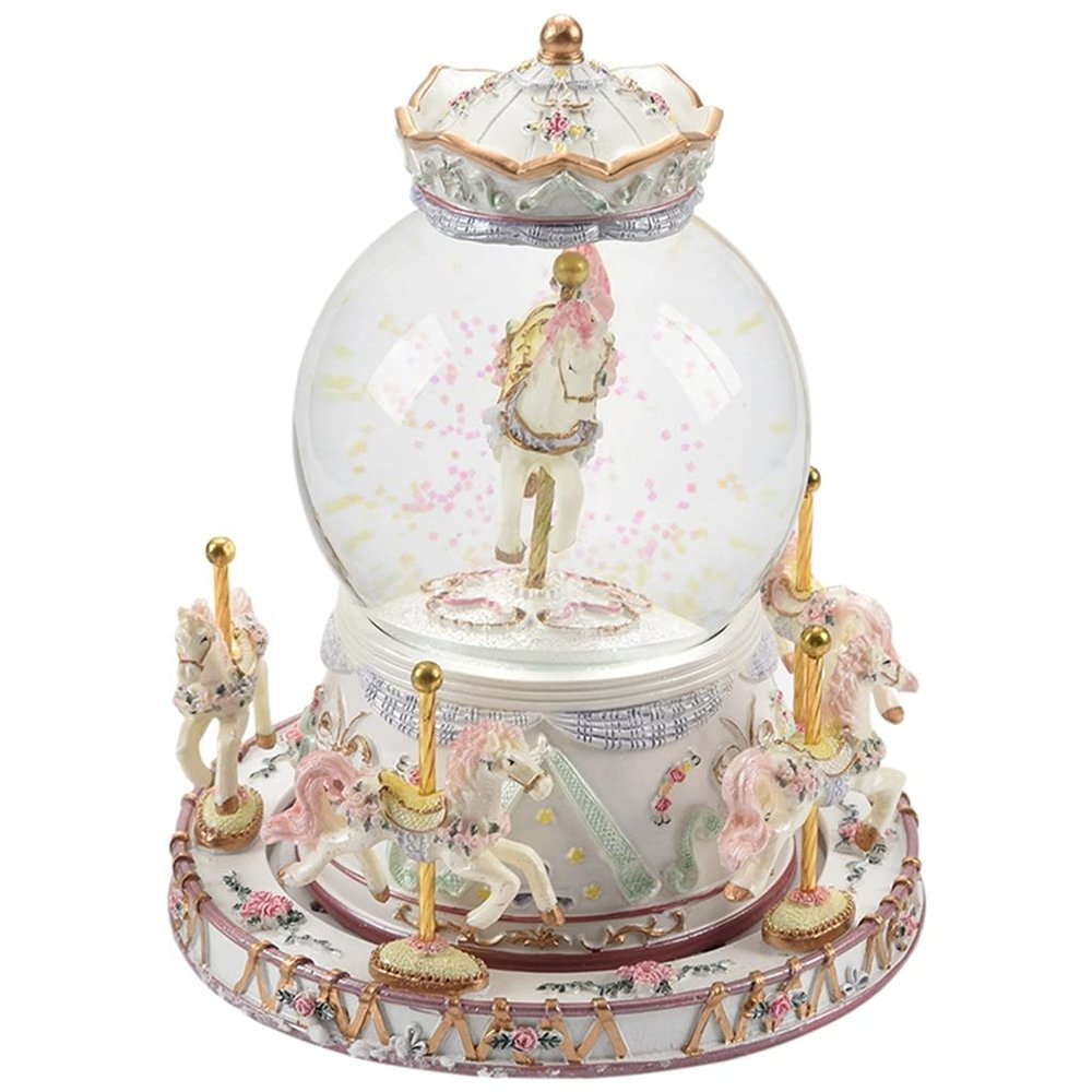 ERoomQ Rotate Music Box, Dollhouse Toy with Castle in The Sky Tune for Birthday Gift