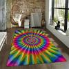 UERWOWELL Soft Nursery Area Rug Rainbow Vortex Texture Machine Washable Carpet Mat 2'3"" x 4' - Non Skid Soundproof Study Room Floor Mat with Rubber Backing view 1