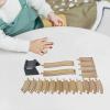 kowaku Wood Train Track Set Train Railway Construction Set Educational Toy Wooden Toy for Kids for Toddlers 3,4,5 Years Old and up, 19 Pieces view 2
