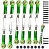 Stainless Steel Adjustable Turnbuckles/Camber Links with Rod Ends Set for 1/10 Traxxas Slash 4X4/2WD, Rustler 4X4/2WD, Stampede 4X4/2WD, Hoss 4X4,Bandit/VXL RC Car Hops Up Parts(Green) view 1
