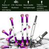 Stainless Steel Adjustable Turnbuckles/Camber Links with Rod Ends Set for 1/10 Traxxas Slash 4X4/2WD, Rustler 4X4/2WD, Stampede 4X4/2WD, Hoss 4X4,Bandit/VXL RC Car Hops Up Parts(Purple) view 4