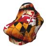 XZDHYZ vintage wooden maryland flag Versatile full-print Stroller Chair Cover/Nursing Cover, specially designed for your baby, Black view 1