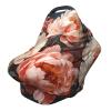 XZDHYZ Bright white peonies Versatile full-print Stroller Chair Cover/Nursing Cover, specially designed for your baby, Black view 1