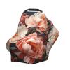 XZDHYZ Bright white peonies Versatile full-print Stroller Chair Cover/Nursing Cover, specially designed for your baby, Black view 3