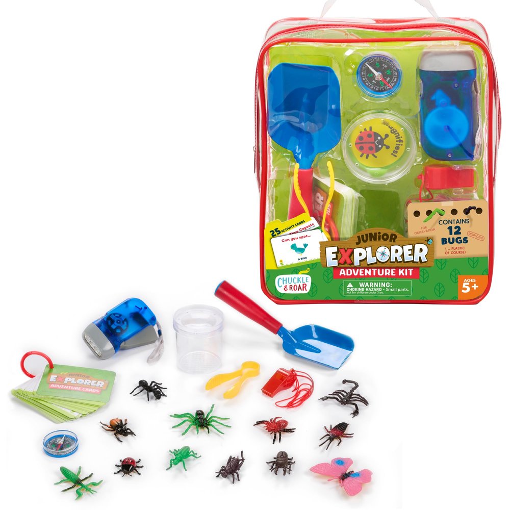 Chuckle & Roar - Junior Explorer Adventure Kit - Explore and Learn Insect Fun - Great for Young Learners - 19 Piece Kit - Indoor/Outdoor - Ages 5 and Up