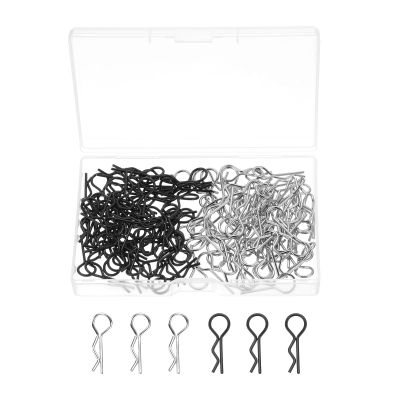 DMiotech 120Pcs Body Clips Pins, Black/Silver Universal RC Cars Parts Shell Replacement Parts for All 1/10 1/12 Scale RC Car