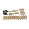 Aosekaa Wood Train Track Set Railway Accessories Learning Educational Toy Gift Montessori Toy Tracks Toy for Kids Preschool Age 3Y+, 19 Pieces view 1