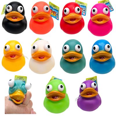 2" Ducky Eye Poppers (25 Pack) Fun Carnival Prize and Party Favor. Bath Tub Toys and Jeep Duck Ducking (25 Pack)