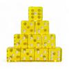Luck Lab 10 Piece 19 mm Dice Pack - Acrylic and Translucent D6 Dice, Square w/Rounded Edge for Casino, Craps, RPG MTG DND Dice Table Games and Board Games (Yellow) view 1