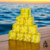 Luck Lab 10 Piece 19 mm Dice Pack - Acrylic and Translucent D6 Dice, Square w/Rounded Edge for Casino, Craps, RPG MTG DND Dice Table Games and Board Games (Yellow) view 2