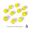 Luck Lab 10 Piece 19 mm Dice Pack - Acrylic and Translucent D6 Dice, Square w/Rounded Edge for Casino, Craps, RPG MTG DND Dice Table Games and Board Games (Yellow) view 3