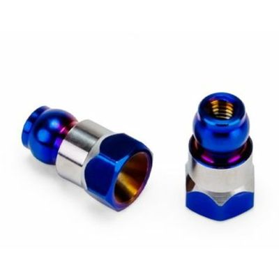 JCO5160-1 JConcepts - RC10B7 Fin titanium rear stand-off, (burnt blue) - 10mm