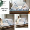 RhLLvJ Mosquito Net Bed Canopy Breathable Dustproof Portable Foldable Bottomless Mosquito Flip Mosquito(Green,60 * 130cm) view 4