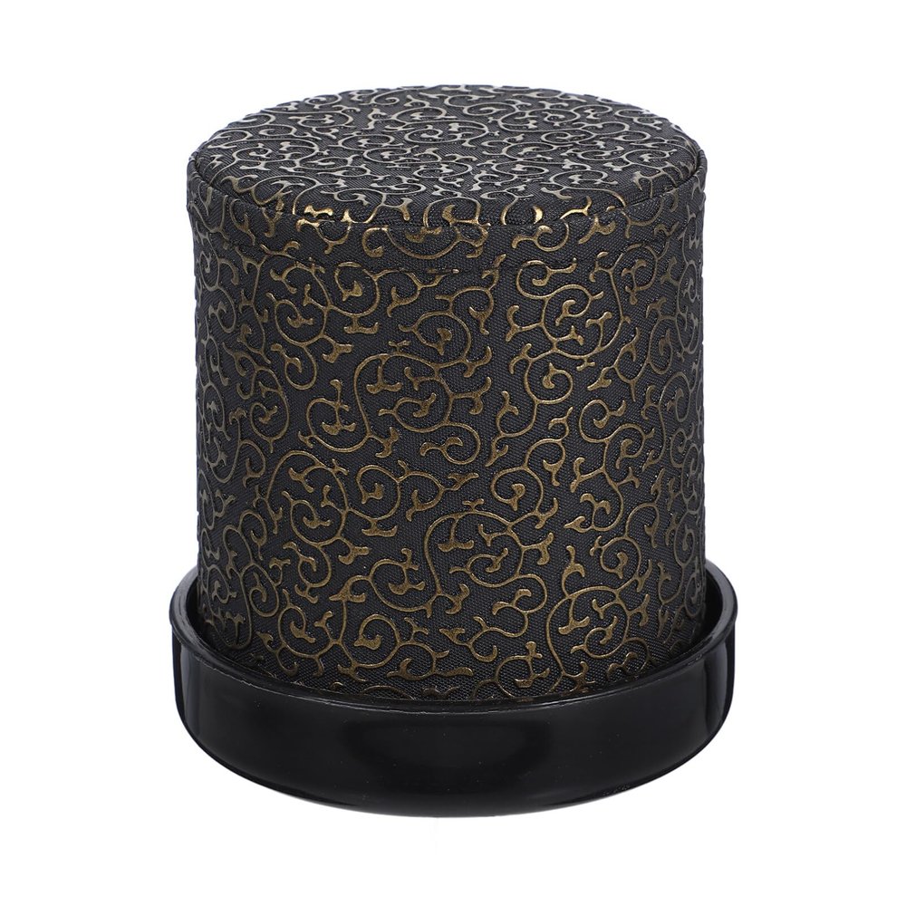 Abaodam Mini Dice Cup with 6 Sided Dices PU Leather Dice Cup with Lid and 6 Dices Shaker Dice Game Miniature Shaker Cup Anti-cheating Dice Box, 9.50X9.00X9.00CM, Black, P17FN4814CF