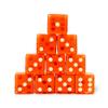 Luck Lab 10 Piece 19 mm Dice Pack - Acrylic and Translucent D6 Dice, Square w/Rounded Edge for Casino, Craps, RPG MTG DND Dice Table Games and Board Games (Orange) view 1