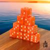 Luck Lab 10 Piece 19 mm Dice Pack - Acrylic and Translucent D6 Dice, Square w/Rounded Edge for Casino, Craps, RPG MTG DND Dice Table Games and Board Games (Orange) view 2