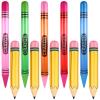 10 Pcs 42 Inch Jumbo Inflatable Crayons 27 Inch Pencil Back to School Decor Blow up Pencils Giant Crayons Prop Classroom Decorations Inflatable Pool Pencil Float for School Birthday Party Photo Prop view 1