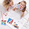 Simgoing 50 Pcs DIY Pinwheels for Kids White Blank Paper Pinwheels Patriotic Craft Bulk Spring Summer Craft Graffiti Art Kit Fun Activity Daycare Project Party Favor (Four Leaf) view 4