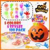 100 PCS Halloween Handouts Giveaways for Kids Bulk, Sticky Hands Party Favors Goodie Bag Stuffers for Toddlers,Boo Basket Bucket Pinata Fillers,School Classroom Prizes Toys Trinkets Stuff for Boy Girl view 2