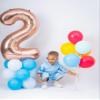 16 Balloon Number, Rose Gold Number 16th Birthday Balloons 40 Inch, Sweet 16 Years Old Rose Gold Birthday Decorations for Boys Girls, 16th Anniversary Decorations view 2