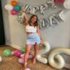 25 Balloon Number, Cream Number 25th Birthday Balloons 40 Inch, 25 or 52 Years Old Cream Birthday Decorations for Men Women, 25th Anniversary Decorations view 3