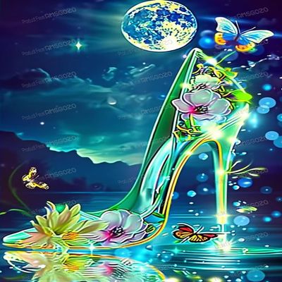 Abstract Green Heels Wooden Jigsaw Puzzles 1000 Pieces - 1000 Piece Jigsaw Puzzle 20 X 30 Inches, Fun Indoor Activity - Gift Poster, Patience Enhancing Stress Relief Gifts