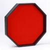 11.5 Inches Dice Rolling Tray, Leather Dice Tray, Felt Lined PU Leather Octagon Dice Tray (Red) view 4