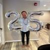 25 Balloon Number, Silver Number 25th Birthday Balloons 40 Inch, 25 or 52 Years Old Silver Birthday Decorations for Men Women, 25th Anniversary Decorations view 2