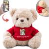 Personalized Gifts for Women/Men Teddy Bear with Custom Text, Personalized Teddy Bear with Hoodie for Family/Friends, Impressive Gifts for Christmas Valentines Day Birthday (8 inch-Text+Photo) view 1
