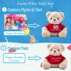 Personalized Gifts for Women/Men Teddy Bear with Custom Text, Personalized Teddy Bear with Hoodie for Family/Friends, Impressive Gifts for Christmas Valentines Day Birthday (8 inch-Text+Photo) view 2