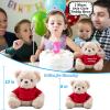 Personalized Gifts for Women/Men Teddy Bear with Custom Text, Personalized Teddy Bear with Hoodie for Family/Friends, Impressive Gifts for Christmas Valentines Day Birthday (8 inch-Text+Photo) view 4