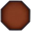 11.5 Inches Dice Rolling Tray, Leather Dice Tray, Felt Lined PU Leather Octagon Dice Tray (Brown) view 3