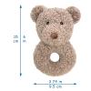 Doindute Baby Teddy Bear Soft Rattle Toy, Plush Bear Infant Shaker Rattle Easy-Grasp Stuffed Animal Toy, Gifts for Newborns Babies Toddlers Boys Girls, Brown, 6 Inches view 2