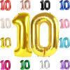 10 Balloon Number, Gold Number 10th Birthday Balloons 40 Inch, 10 Years Old Gold Birthday Decorations for Boys Girls, 10th Anniversary Decorations view 1